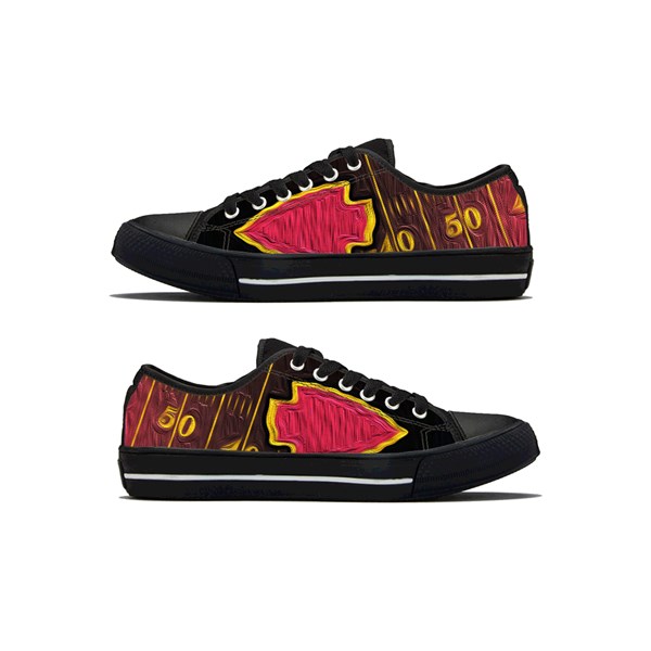 Men's Kansas City Chiefs Low Top Canvas Sneakers 002